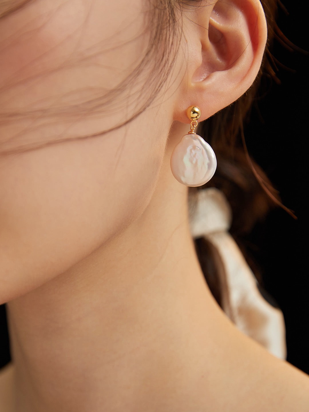 Chic Elegance Baroque Pearl Earrings