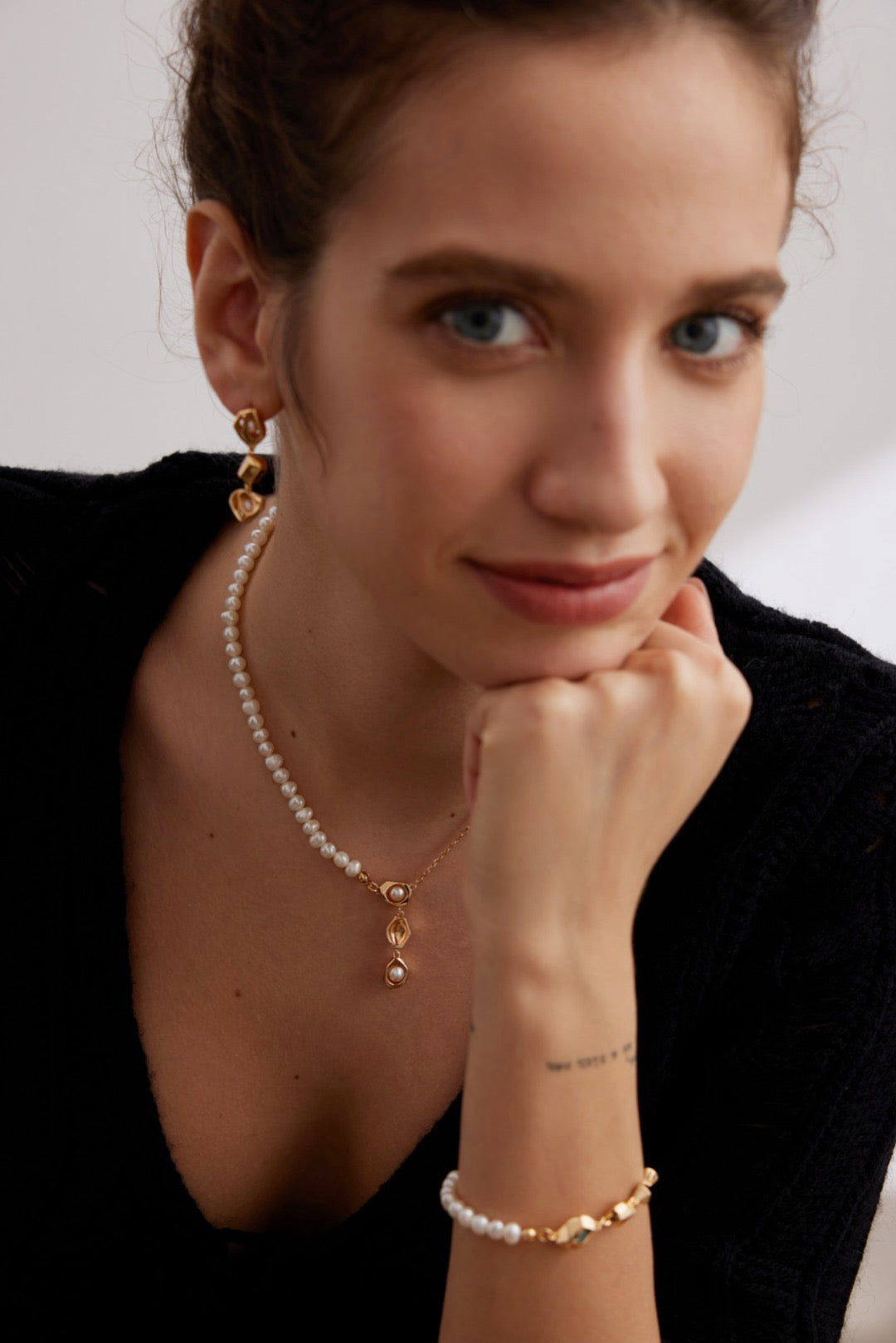 Chloe Silver and Pearl Necklace