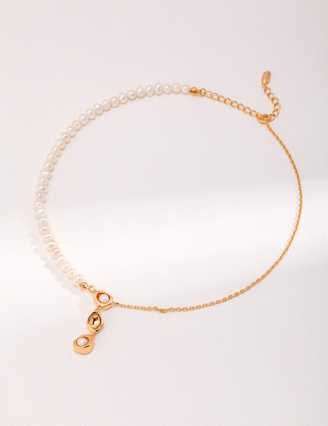 Chloe Silver and Pearl Necklace