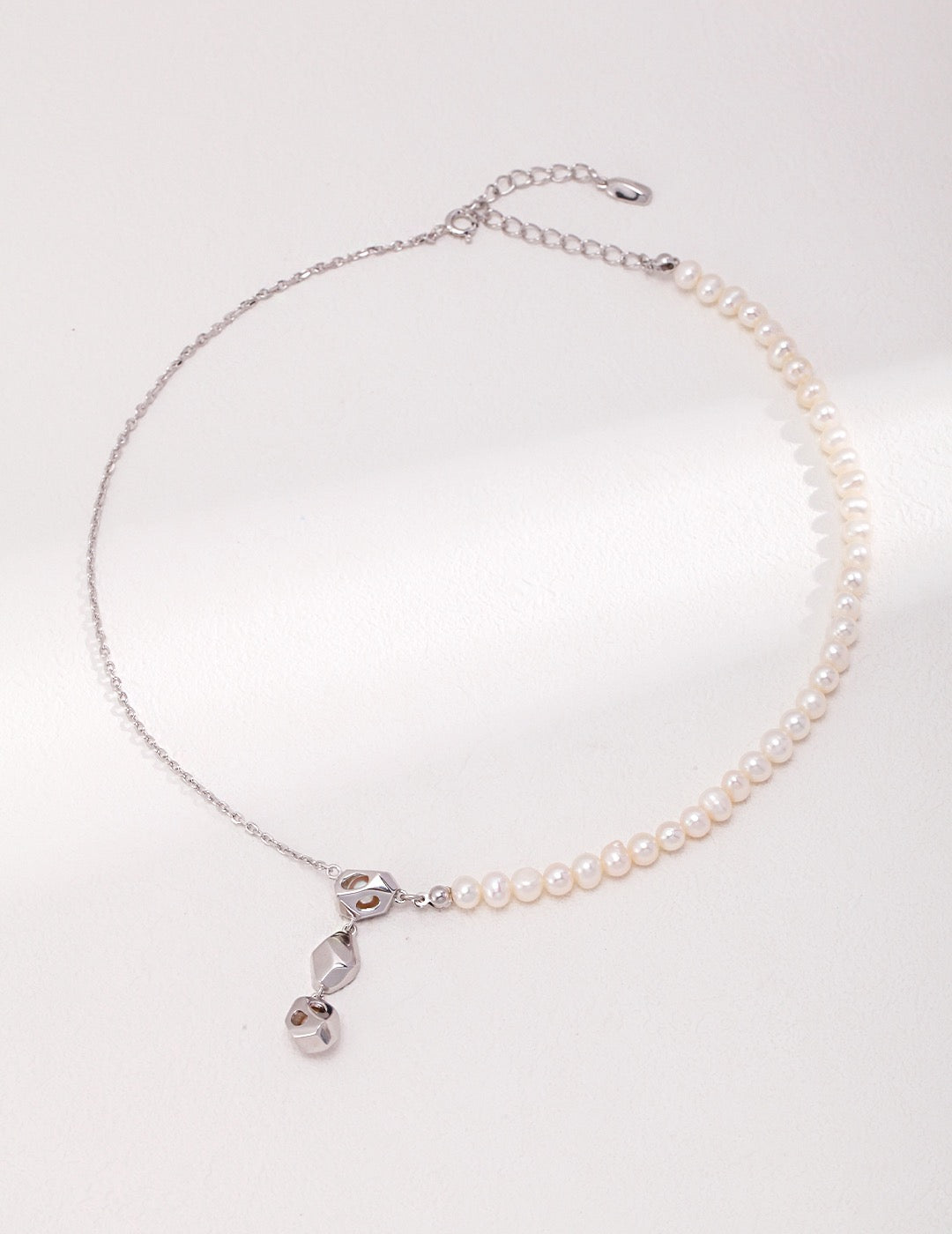 Chloe Silver and Pearl Necklace
