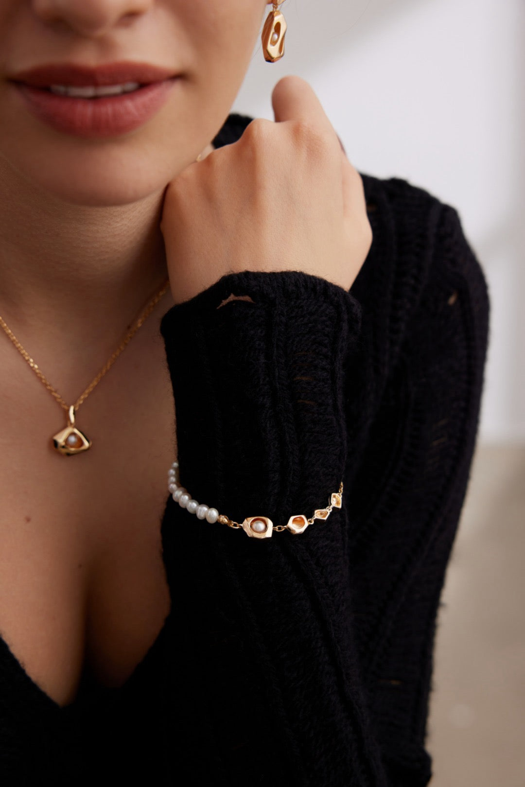 Chloe Silver and Pearl Bracelet