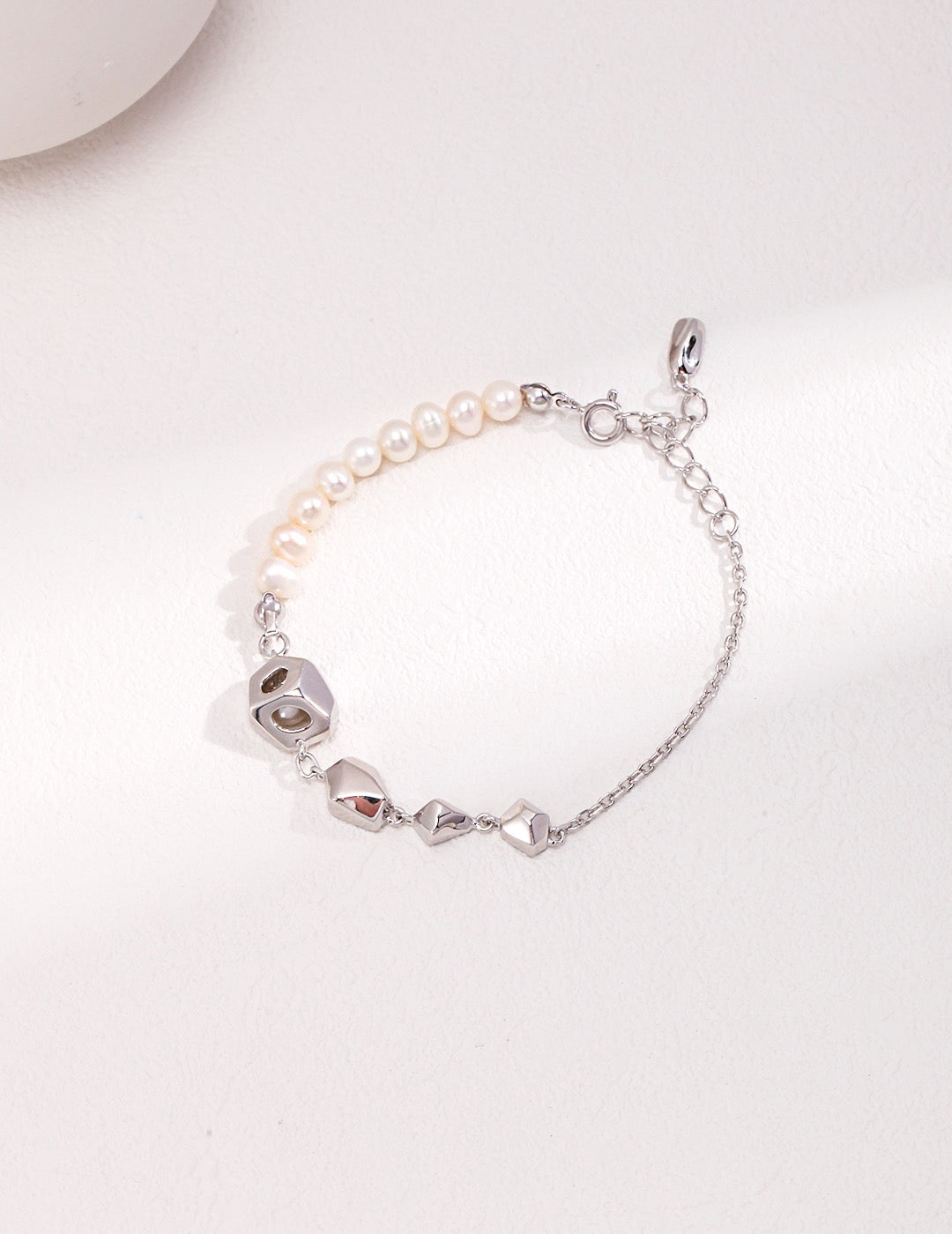 Chloe Silver and Pearl Bracelet