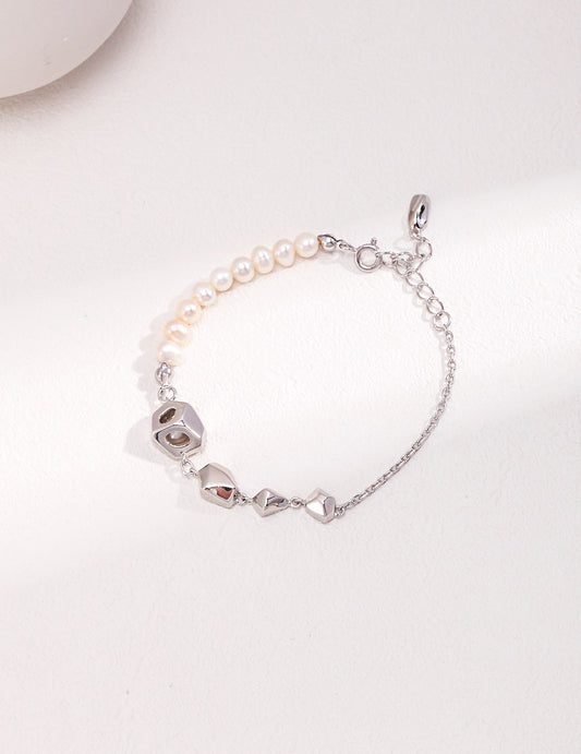Chloe Silver and Pearl Bracelet