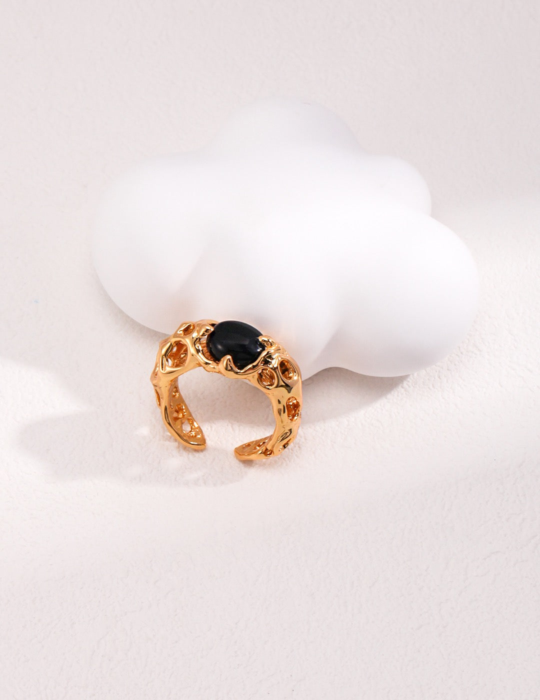 Noir Blace Agate Ring
