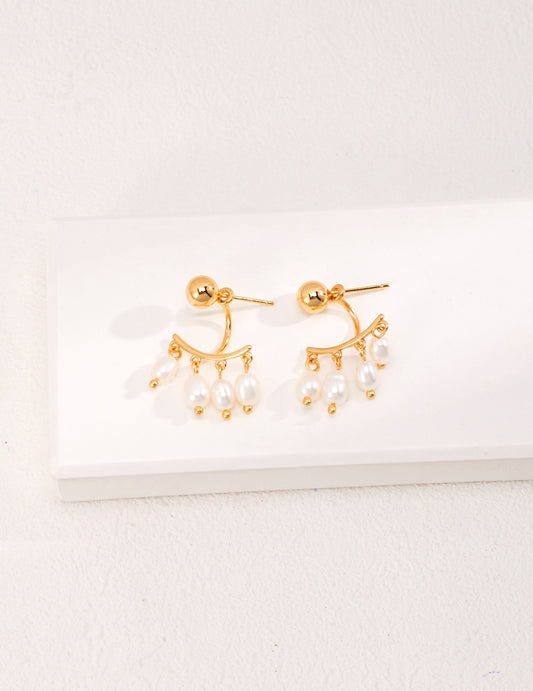 Roman Sunlight Pearl Earrings