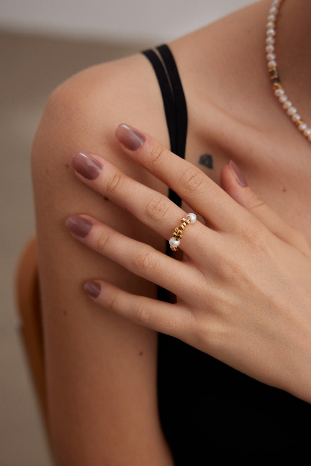 Lustrous Pearl Sparkle Ring