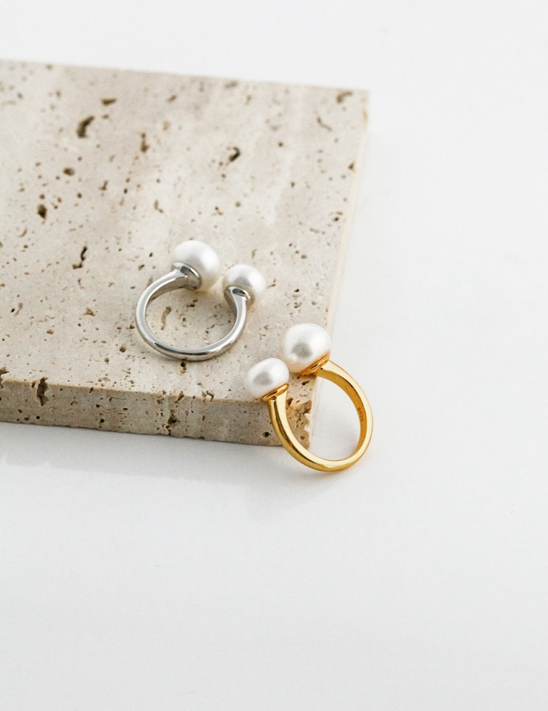 Joyful Smile Pearl Open Ring