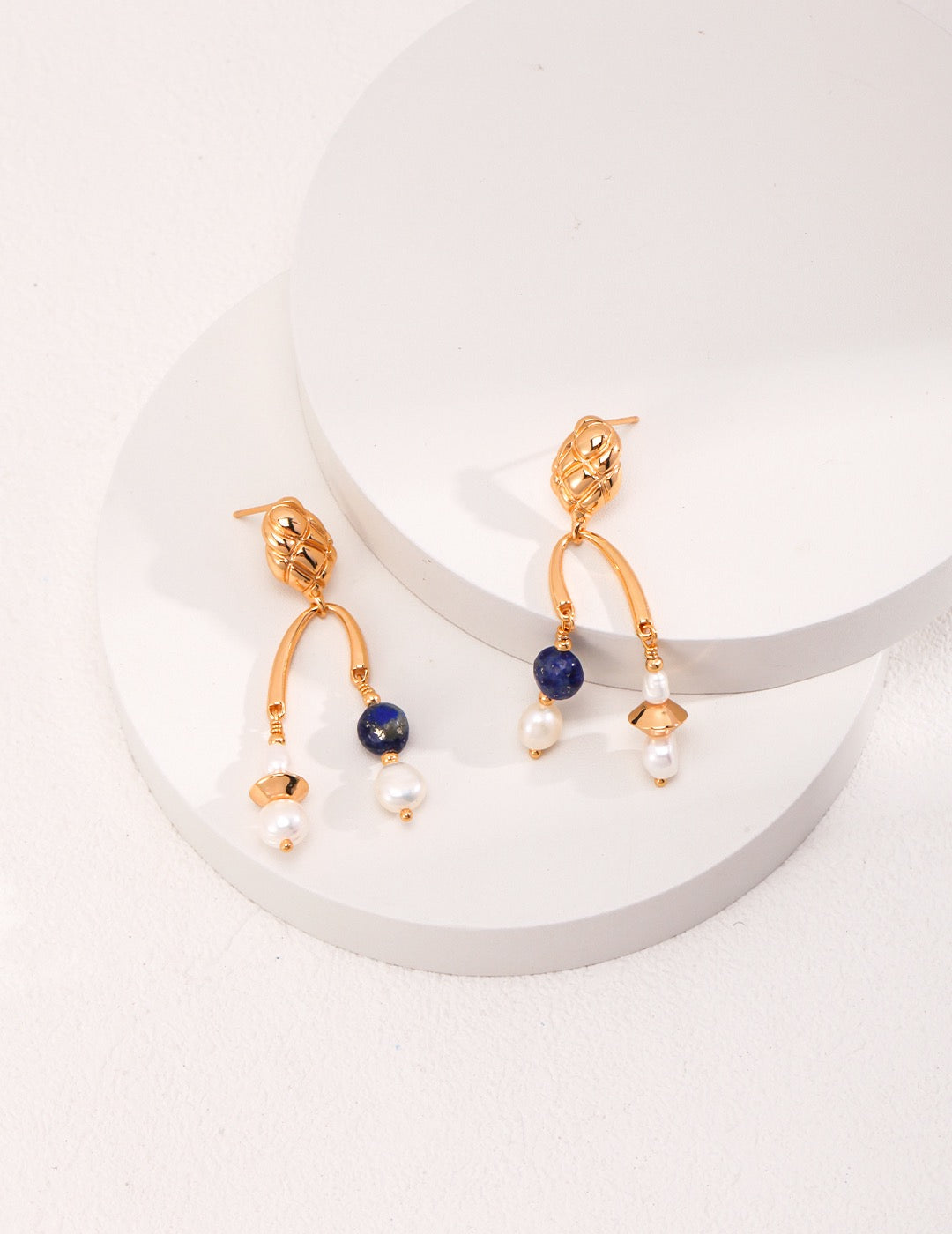 Aria Lapis Lazuli Pearl Earrings