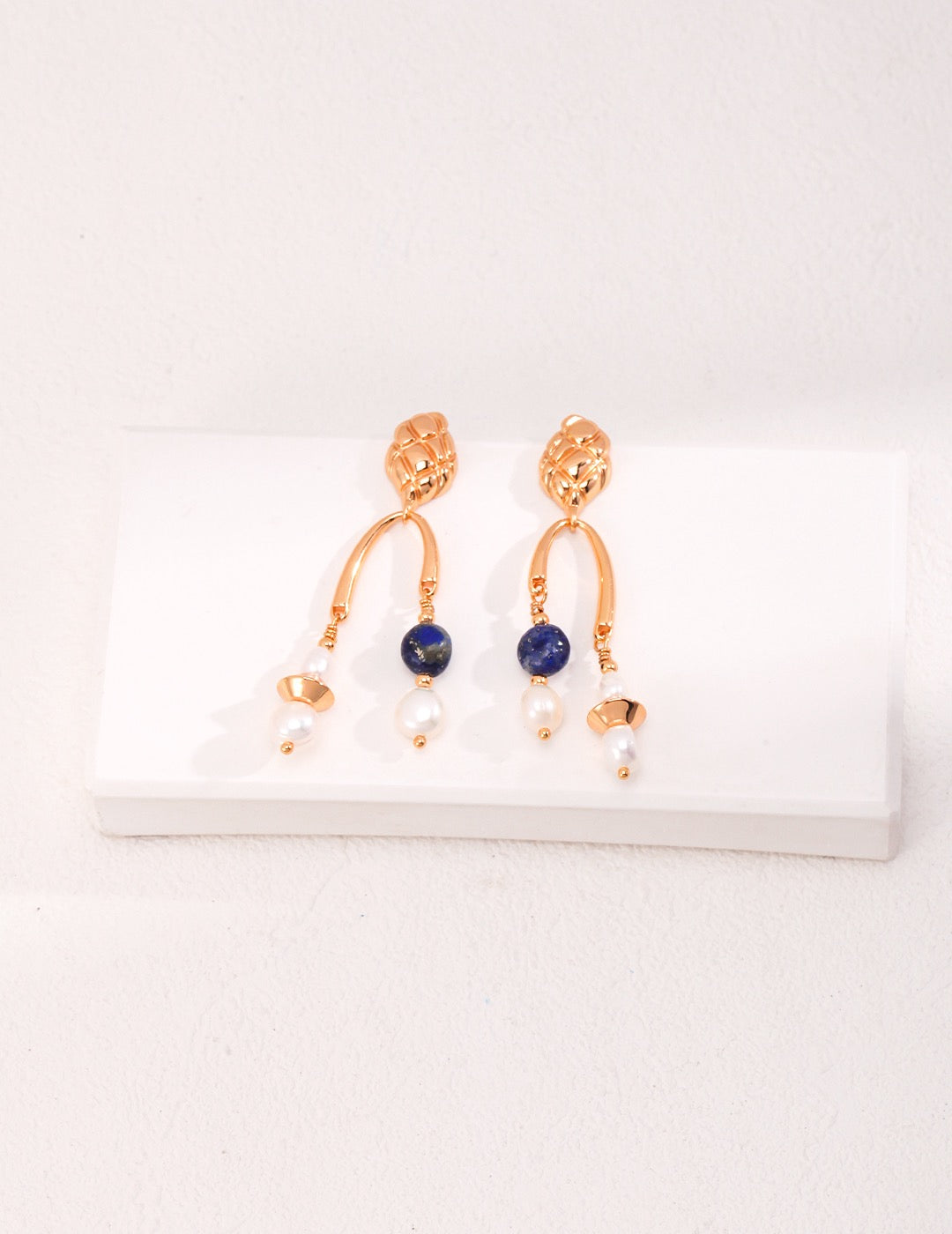 Aria Lapis Lazuli Pearl Earrings