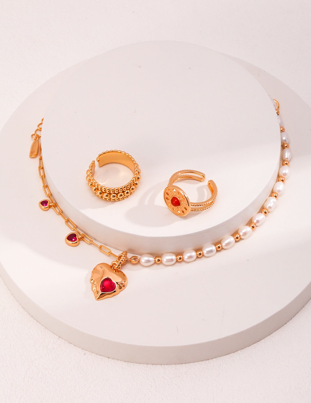 Red Agate Heart Necklace