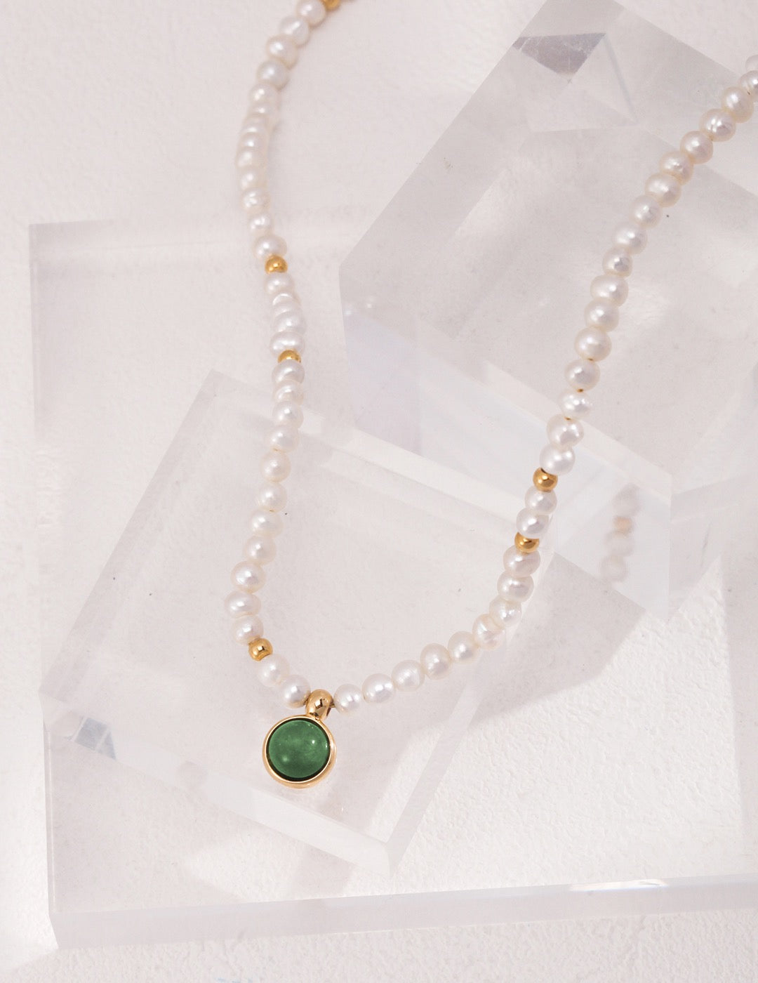 Evelyn Moss Agate Pearl Necklace