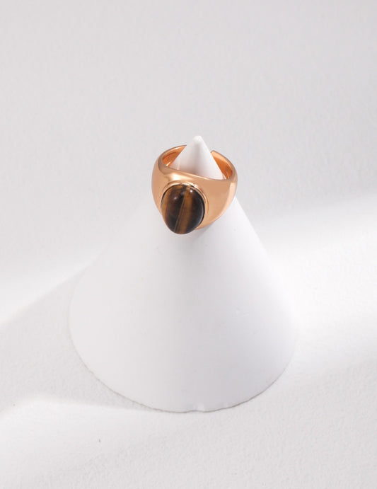 Tiger's Gaze Silver Ring