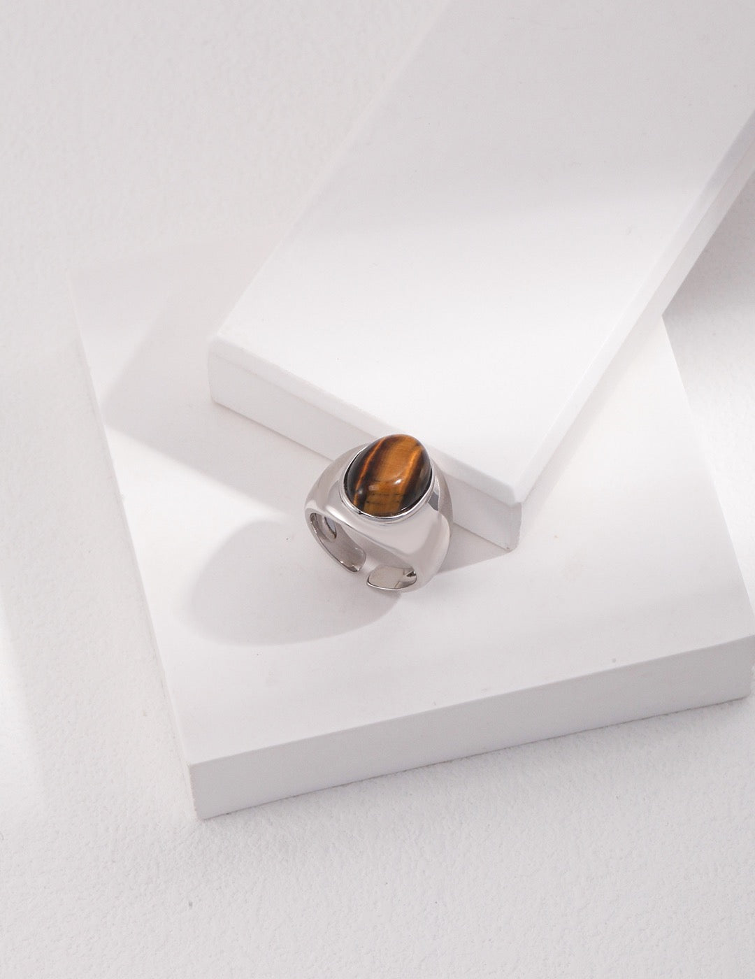 Tiger's Gaze Silver Ring
