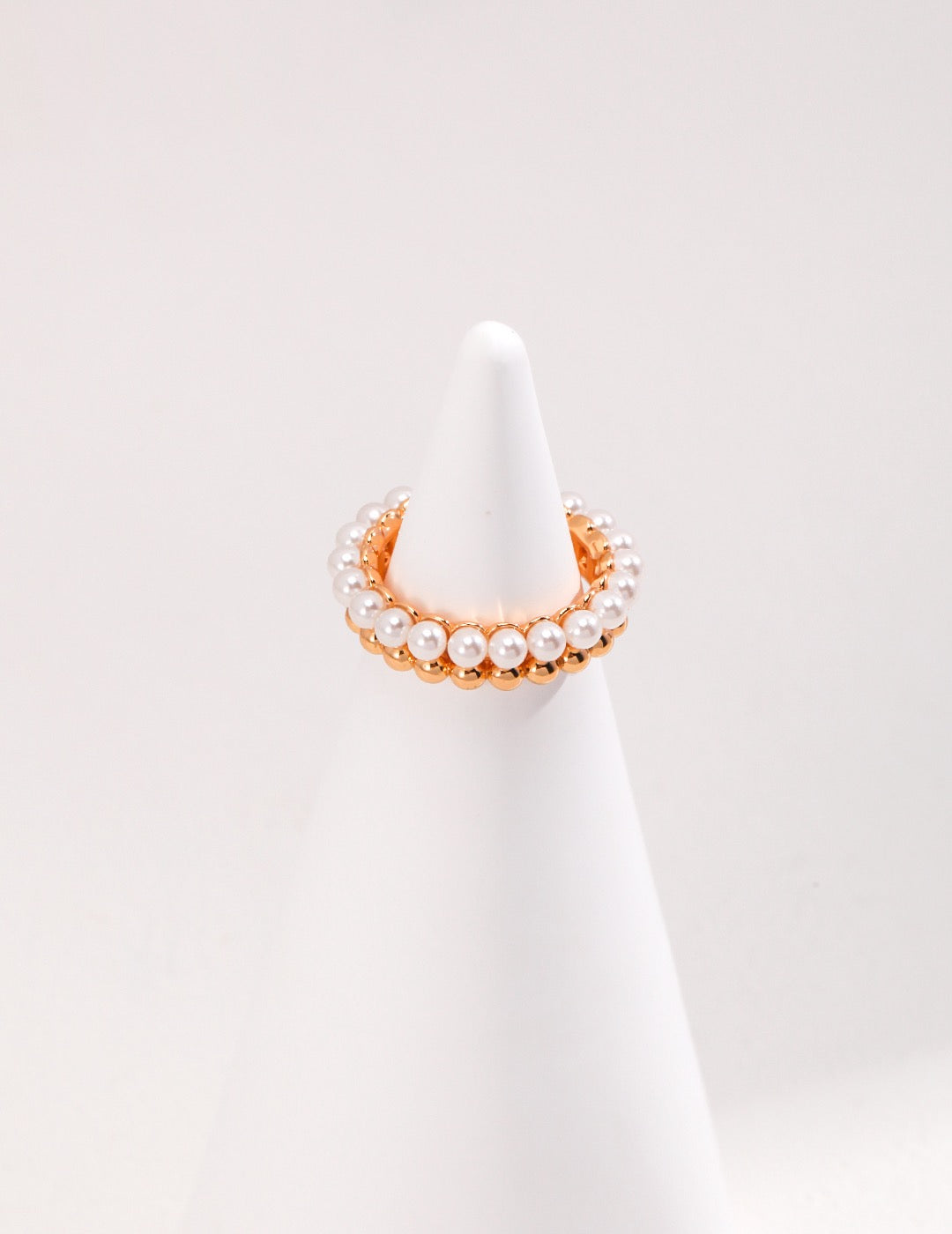 Graceful Balance Pearl and Silver Ring