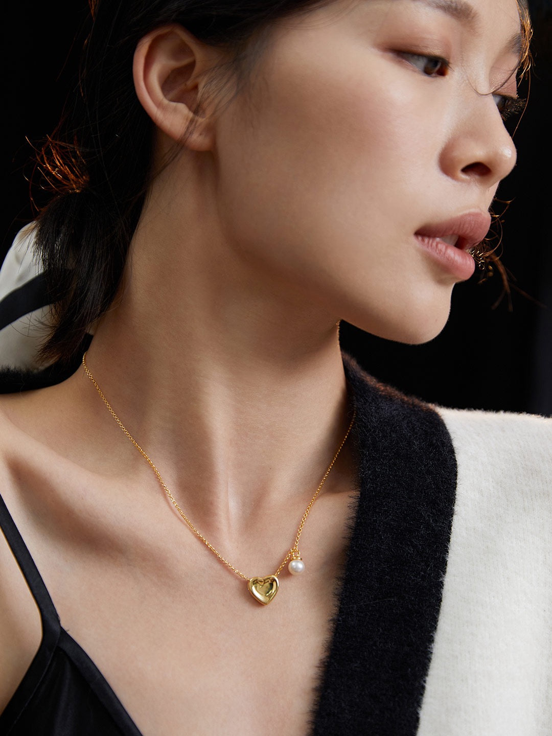 Pearl Love Heart Necklace