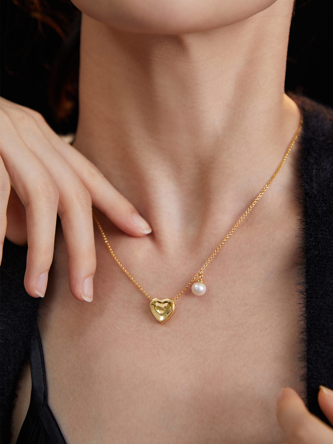 Pearl Love Heart Necklace