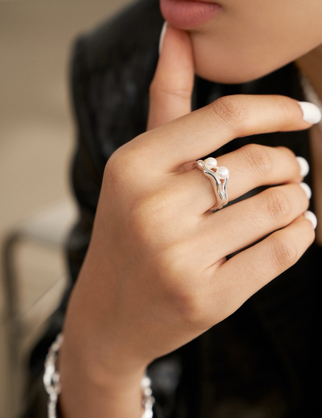 Rivulet Pearl Ring