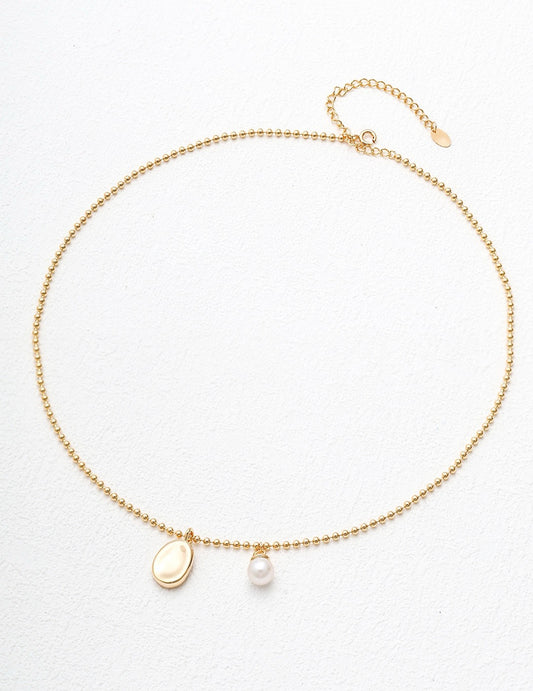 Aurelia Silver Pearl Necklace