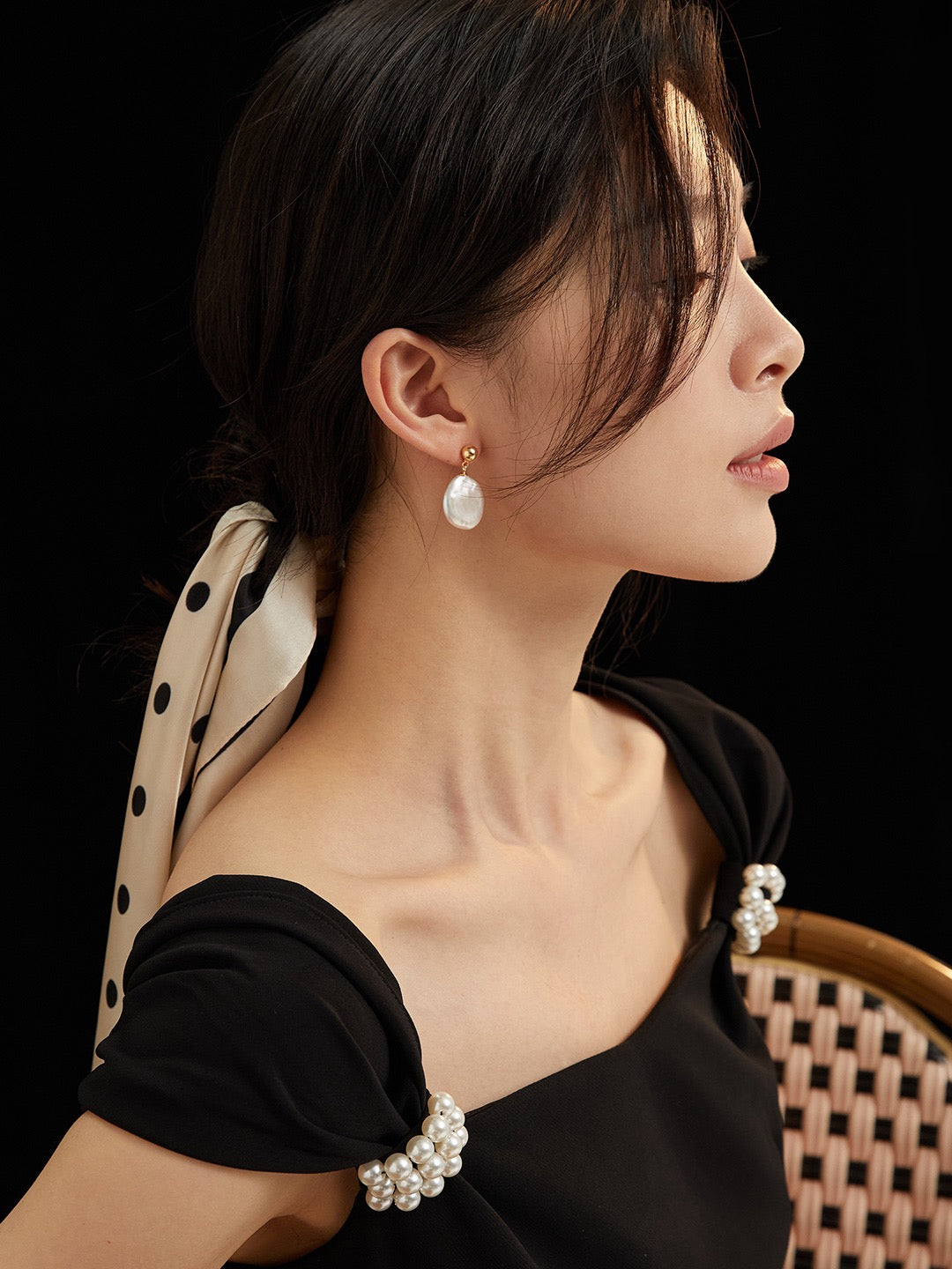 Chic Elegance Baroque Pearl Earrings