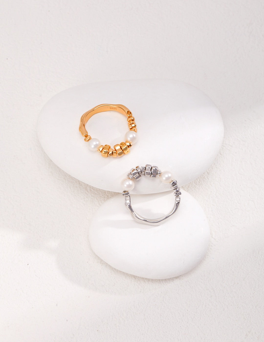 Lustrous Pearl Sparkle Ring