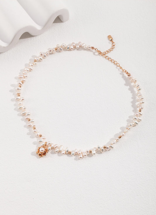 Camellia Elegance Pearl Necklace