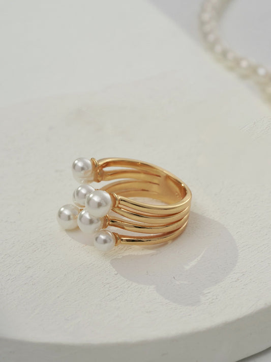 Blooming Elegance Pearl Ring