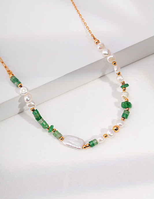 Seraphina Crystal and Pearl Necklace