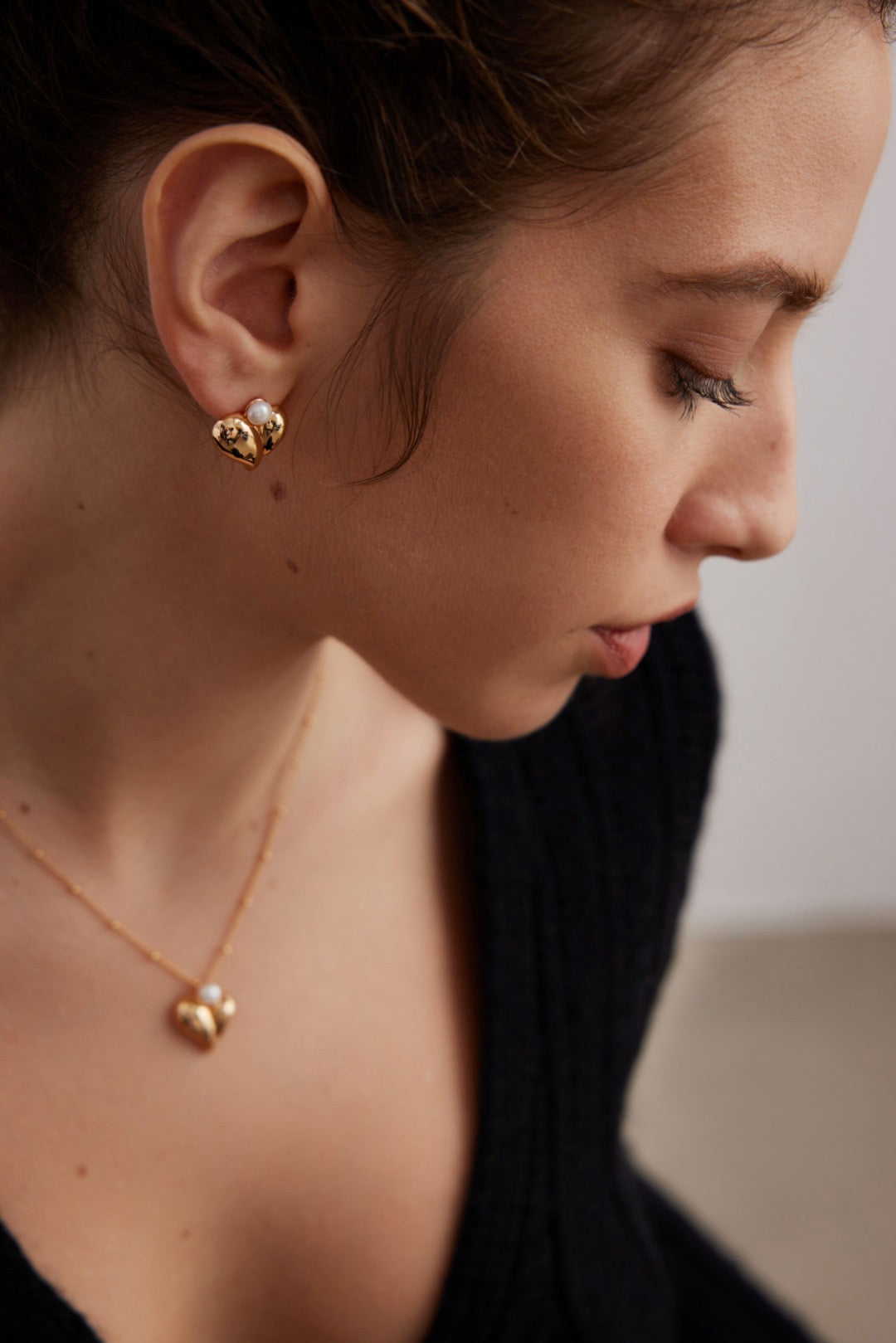Flameheart Pearl Earrings