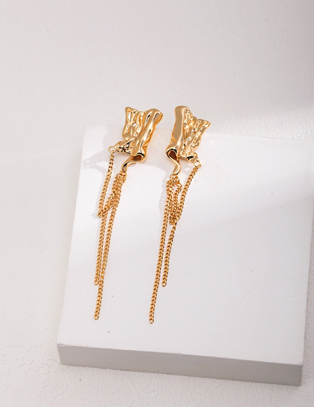 Golden Vintage Silver Earrings