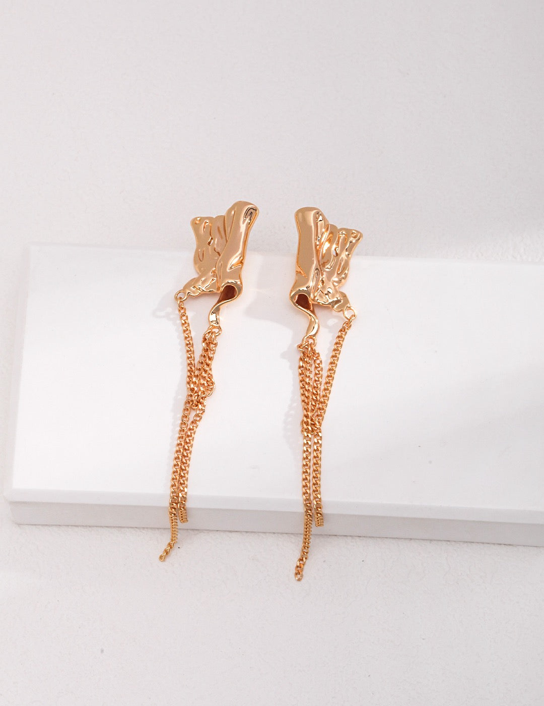 Golden Vintage Silver Earrings