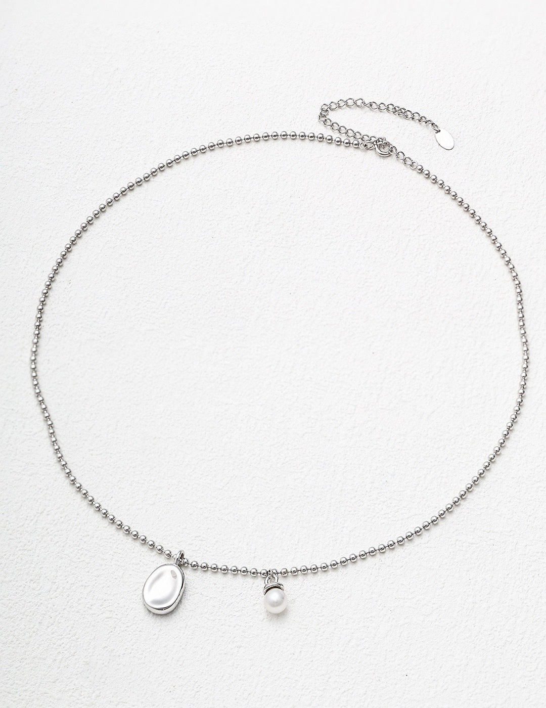 Aurelia Silver Pearl Necklace