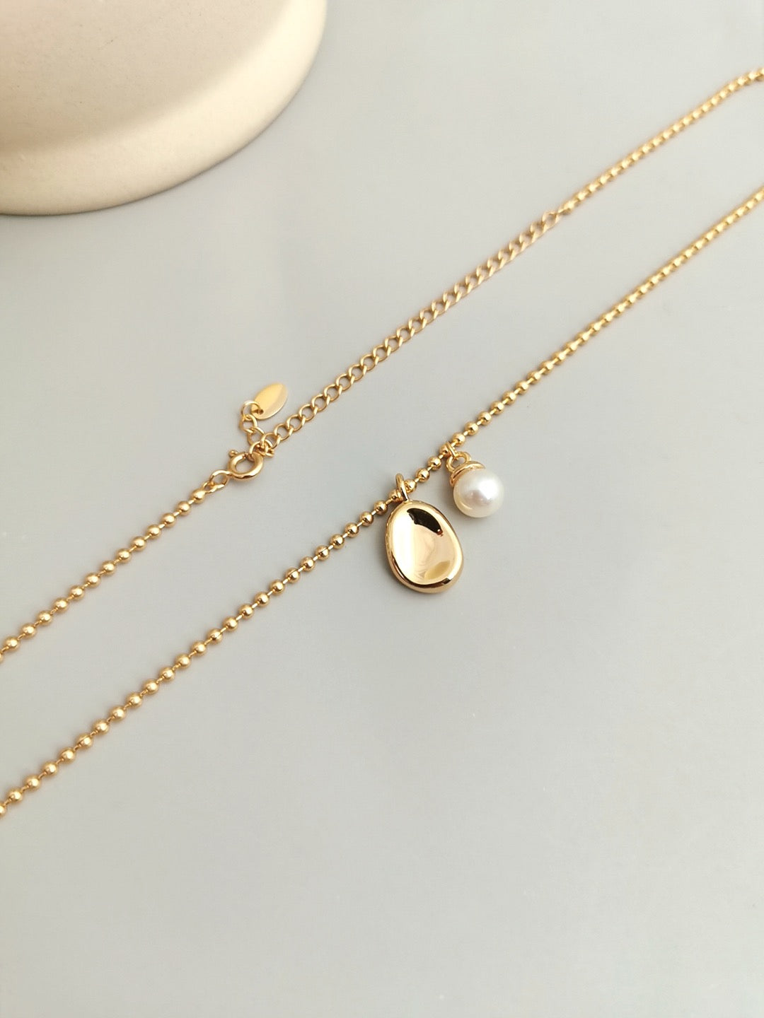 Aurelia Silver Pearl Necklace